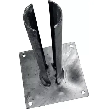 Příslušenství pro plot Patka Zn k montáži kulatého sloupku branky / brány na betonový základ Ø 60 mm