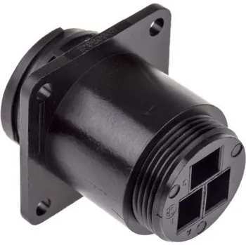 Elektrický konektor Kulatý konektor, počet kontaktů: 3, Panel, velikost: Standard TE Connectivity, pohlaví kontaktu: Vnější, orientace těla: