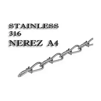 Řetěz Řetěz uzlovaný DIN 5686 2,8 mm nerez A4 - 10m/balení