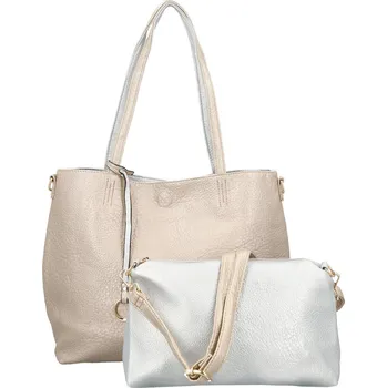 Kabelka Módní koženkový set kabelek Maricela, zlatý