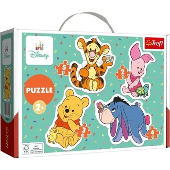 Hračka pro nejmenší TREFL Baby puzzle Medvídek Pú 4v1 (2,3,4,5 dílků)