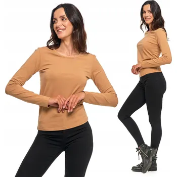 Podprsenka Dámská halenka s dlouhým rukávem Hladká béžová Tričko Podprsenka MORAJ 3XL