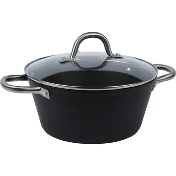 Hrnec hrnec d24 BLACK s poklicí,kovaný