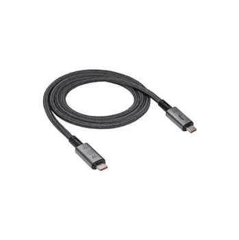 Datový kabel Akyga AK-USB-45 USB C 4.0 - USB C 4.0 - 240W, 1m Akyga Kabel USB-C/USB-C 4.0, 240W 40Gbps, šedá 1m