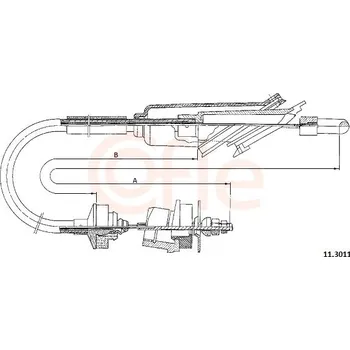 Spojkové lanko Tazne lanko, ovladani spojky COFLE (11.3011)