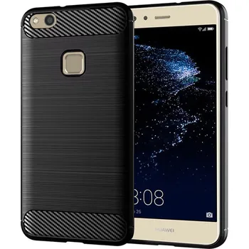 Pouzdro na mobilní telefon Techsuit - Karbonový silikon - Huawei P10 Lite - černý