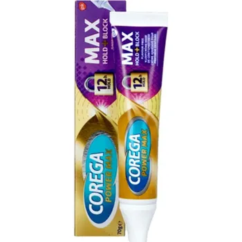 Péče o zubní náhradu Corega extra silný fixační krém Max Max Hold + Block 70 g