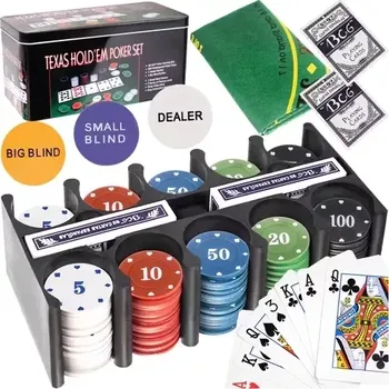 Poker Kompletní Texas pokerová sada - 200 žetonů