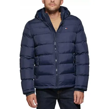 Tommy Hilfiger prošívaná zimní pánská bunda Quilted modrá M