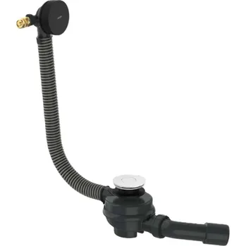 Sifon Axor Exafill - Vanová odtoková a přepadová souprava s napouštěním, délka 85 cm, matná černá 42540670