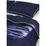 BAMBUSOVÉ POVLEČENÍ S LEMEM HLADKÉ PRODYŠNÉ PŘÍRODNÍ 160x200 + 2 POVLEČENÍ NA POLŠTÁŘE