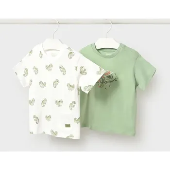 Dětská móda Dětské bavlněné tričko Mayoral 2-pack 1012.3H.Baby.PPY2 zelená 78X, vel. 92