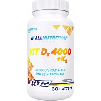 Allnutrition Vitamín D3 4000 + K2 pro imunitu a zdravé kosti 60 kapslí