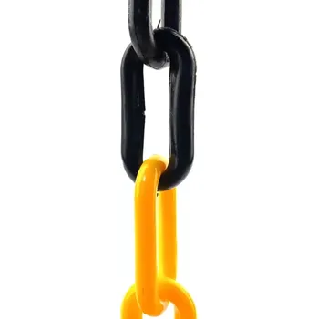 Řetěz Řetěz plastový 4mm žluto-černý - 50m/balení