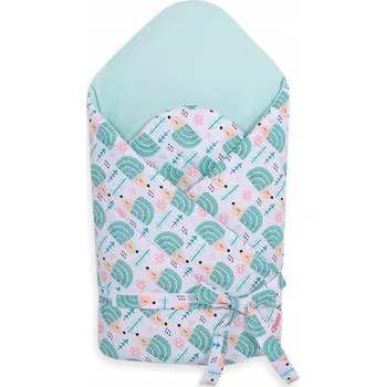 Zavinovačka Zavinovačka pro miminka s vázáním 2v1, vyztužená a měkká - ježci z máty