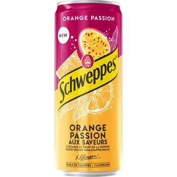 Limonáda Schweppes tonic s příchutí pomeranče a marakuji 330 ml