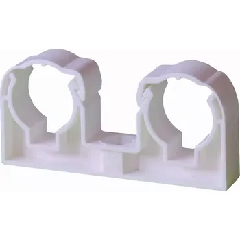 Objímka na žárovku Příchytka dvojitá se třmenem 2x15mm bílá UNI, závit M6