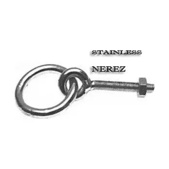 Vázací drát Oko se závitem a kroužkem M10x100mm A4