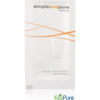 Šampon Šampon na vlasy a tělo v sáčku, 10 ml, Simple and Pure, 125ks