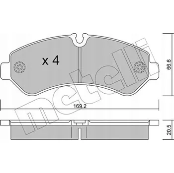 Brzdová destička Metelli 22-1276-0 Sada brzdových destiček, kotoučové brzdy