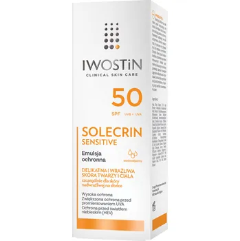 Přípravek na opalování Opalovací krém na celé tělo Iwostin Solecrin Sensitive SPF 50, 100 ml