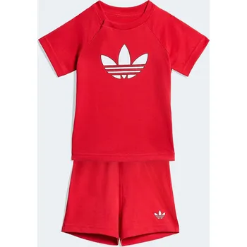 Dětská bavlněná souprava adidas Originals KD1035 červená 29X, vel. 92