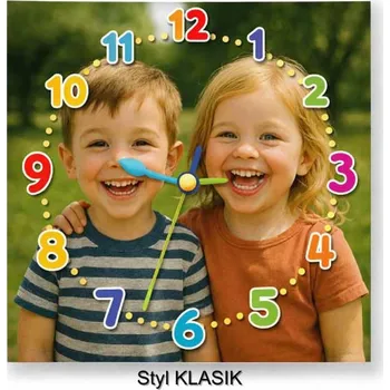 Hodiny Hodiny z vlastní fotografie – dětský ciferník - 20x20 cm / Plast / Klasický