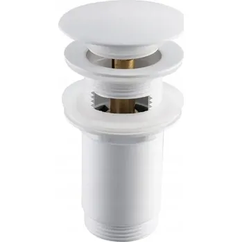 Sifon Zátka s přepadem klik-klak kulatý Balneo bílá