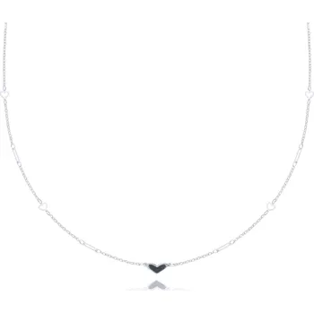 Náhrdelník Olivie Náhrdelník z bílého zlata SRDCE ONYX Au 585/1000 Au 585; ≤1,45 g.
