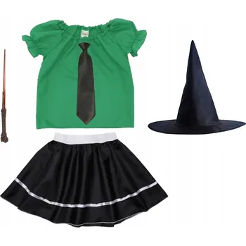 Karnevalový kostým KOSTÝM ZMIJOZEL (SLYTHERIN) SADA HARRY POTTER ČARODĚJNICE HALLOWEEN KOSTÝM 116-128