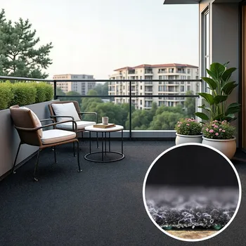 Koberec Umělá tráva šedá 2 m x 3 m 8 mm