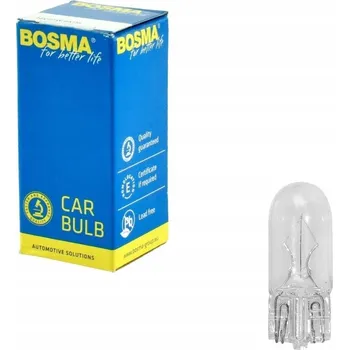 Povinná bezpečnostní výbava Celoskleněná žárovka 12V 5W W5W BOSM T10