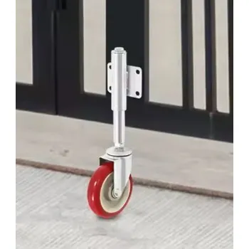 Pojezdové kolečko Odpružené pojezdové kolo otočné pro brány - 100mm ČERVENÉ