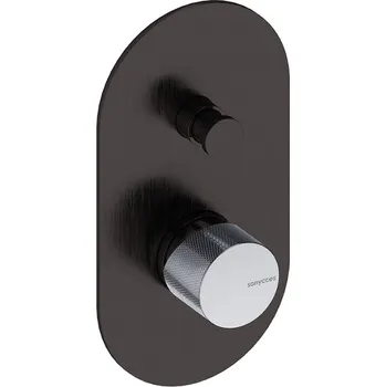 Vodovodní baterie Sanycces Loop - Sprchová podomítková baterie, dvojcestná 10x3,2x190 cm, metal gun/chrome ME2011MGCR