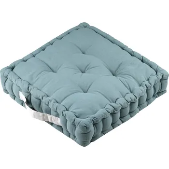 Polštář Sedací polštář na zem DUET tyrkysová 45x45x10 cm France