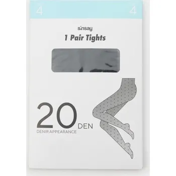 Dámské punčochy Sinsay - Punčocháče 20 DEN - černá - 461FI-99X - 461FI-99X-B3