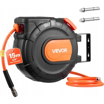 Zavlažování Navíjecí buben na pneumatickou hadici 9,5 mm x 15 m, 20 barů s automatickým navíjením