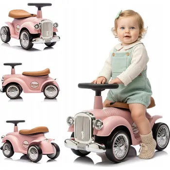 Odrážedlo Sun Baby odrážedlo RETRO, chodítko, odrážedlo růžové