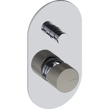 Vodovodní baterie Sanycces Loop - Sprchová podomítková baterie, dvojcestná 10x3,2x190 cm, chrome/nickel brushed ME2011CRNB