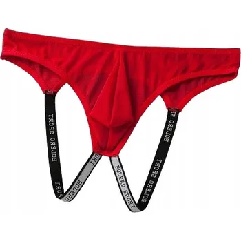 Slipy Průhledné pánské otevřené slipy Jockstrap ze síťoviny