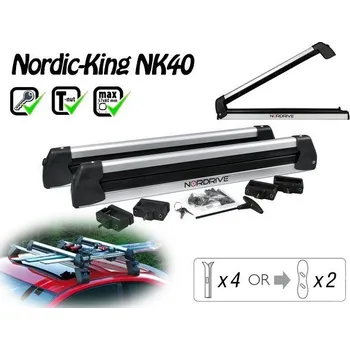 Nosič lyží Nordrive Nordic King Evo nosič 4 páry lyží / 2 snowboardy