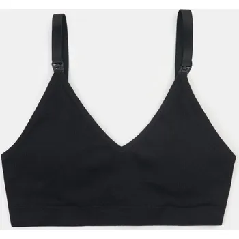 Těhotenská móda Sinsay - Žebrovaná těhotenská a kojicí podprsenka - černá - 608IJ-99X - 608IJ-99X-S