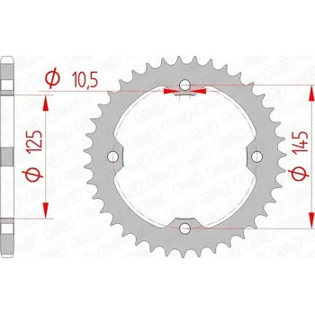 Nářadí na motocykly Řetězové kolo AFAM 12407-39