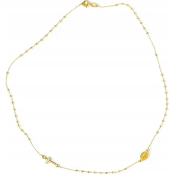 Náhrdelník STŘÍBRNÝ POZLÁCENÝ RŮŽENEC NA KRK RYZOST 925 ŘETÍZEK JEMNÝ DELIKÁTNÍ