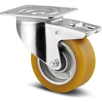 Pojezdové kolečko TENTE KOLEČKA Kolečko pro vysoké zatížení 100mm, s brzdou, plotýnka, 3477ITP100P62 rovný běhoun
