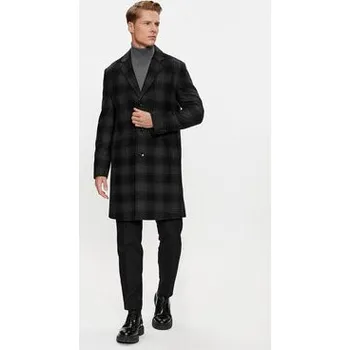 Dámský kabát Boss Vlněný kabát H-Hyde-C-224 50502270 Černá Regular Fit 50