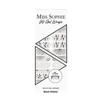 Make-up Miss Sophie UV Gel Wraps Black Widow UV Fólie na nehty