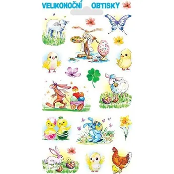 Velikonoční dekorace Velikonoční vodové obtisky - ovečka