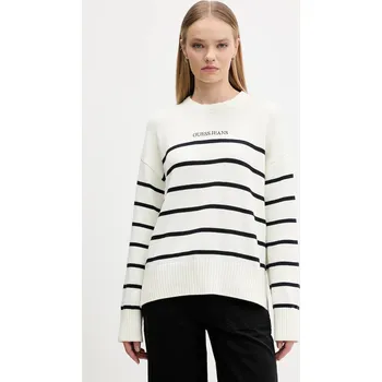 Dámský svetr Bavlněný svetr Guess Jeans W5BR03.Z3HM1 béžová 01A, vel. S