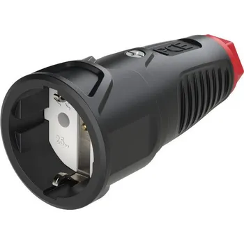 Elektrická zásuvka PCE 2511-sr zásuvka guma, termoplast 250 V černá, červená IP54